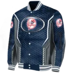 personalized new york yankees power plate navy varsity jacket best selling