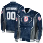personalized new york yankees power plate navy varsity jacket best selling