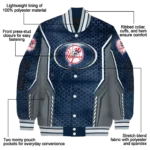 personalized new york yankees power plate navy varsity jacket best selling
