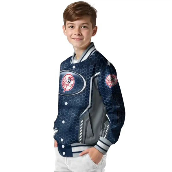personalized new york yankees power plate navy varsity jacket trendy