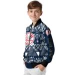 personalized new york yankees pyramid shapes navy bomber jacket best selling