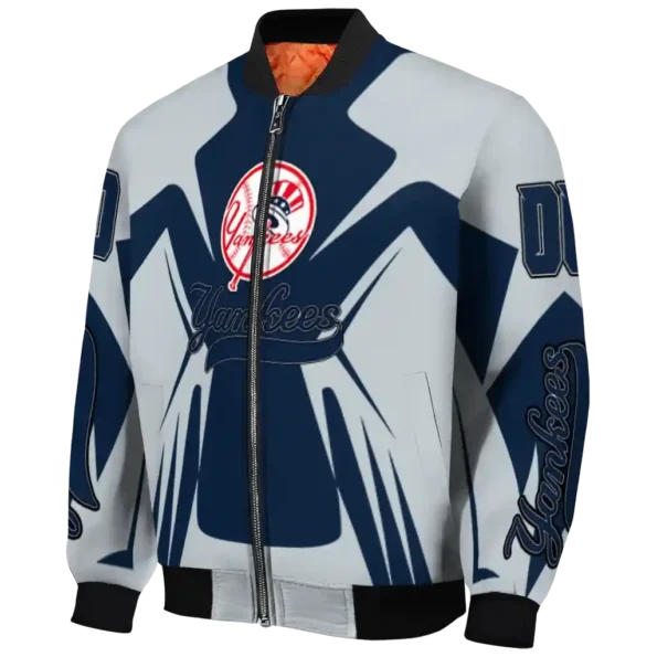 personalized new york yankees spider mark navy bomber jacket best selling
