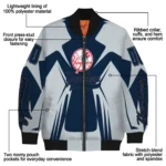personalized new york yankees spider mark navy bomber jacket best selling