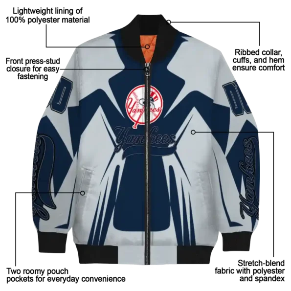 personalized new york yankees spider mark navy bomber jacket new arrival