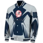 personalized new york yankees spider mark navy varsity jacket best selling