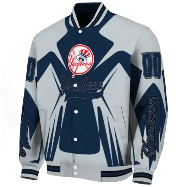 personalized new york yankees spider mark navy varsity jacket best selling