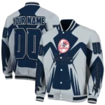 personalized new york yankees spider mark navy varsity jacket best selling