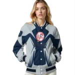 personalized new york yankees spider mark navy varsity jacket best selling