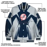 personalized new york yankees spider mark navy varsity jacket best selling