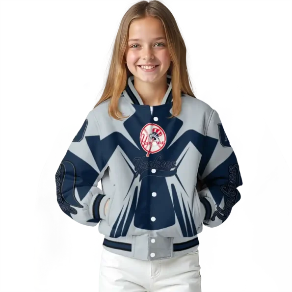 personalized new york yankees spider mark navy varsity jacket top rated