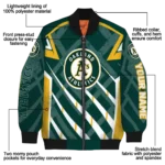 personalized oakland athletics chevron angles green bomber jacket best selling