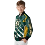 personalized oakland athletics chevron angles green bomber jacket best selling
