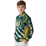 personalized oakland athletics chevron angles green varsity jacket best selling