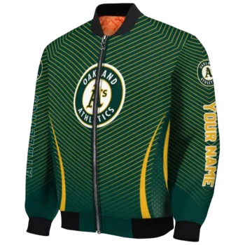 personalized oakland athletics chevron arrow green bomber jacket best selling