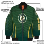personalized oakland athletics chevron arrow green bomber jacket best selling