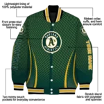 personalized oakland athletics chevron arrow green varsity jacket best selling