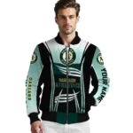 personalized oakland athletics mesh effect green black bomber jacket best selling