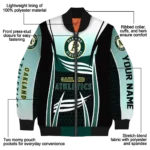 personalized oakland athletics mesh effect green black bomber jacket best selling
