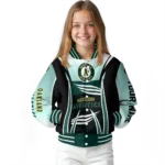 personalized oakland athletics mesh effect green black varsity jacket best selling