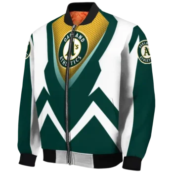 personalized oakland athletics v stripes green white bomber jacket best selling