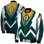 personalized oakland athletics v stripes green white bomber jacket best selling