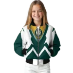 personalized oakland athletics v stripes green white bomber jacket best selling