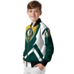 personalized oakland athletics v stripes green white bomber jacket best selling
