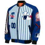 personalized philadelphia phillies eagle baseball blue white bomber jacket best selling