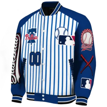 personalized philadelphia phillies eagle baseball blue white varsity jacket best selling