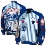 personalized philadelphia phillies eagle baseball blue white varsity jacket best selling