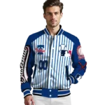 personalized philadelphia phillies eagle baseball blue white varsity jacket best selling
