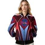 personalized philadelphia phillies mesh chest red crocs black bomber jacket best selling