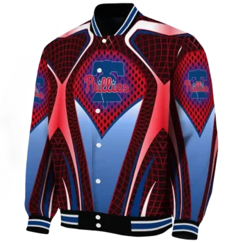 personalized philadelphia phillies mesh chest red crocs black varsity jacket best selling