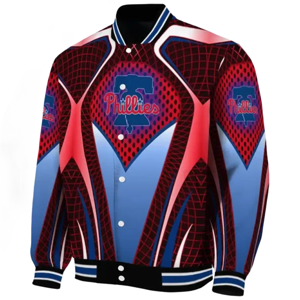 personalized philadelphia phillies mesh chest red crocs black varsity jacket best selling