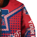 personalized philadelphia phillies star burst blue bomber jacket best selling