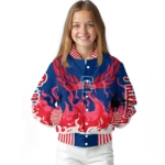 personalized philadelphia phillies winged blaze blue white varsity jacket best selling