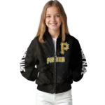 personalized pittsburgh pirates hexagon mesh black bomber jacket best selling