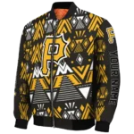 personalized pittsburgh pirates pyramid shapes black bomber jacket best selling