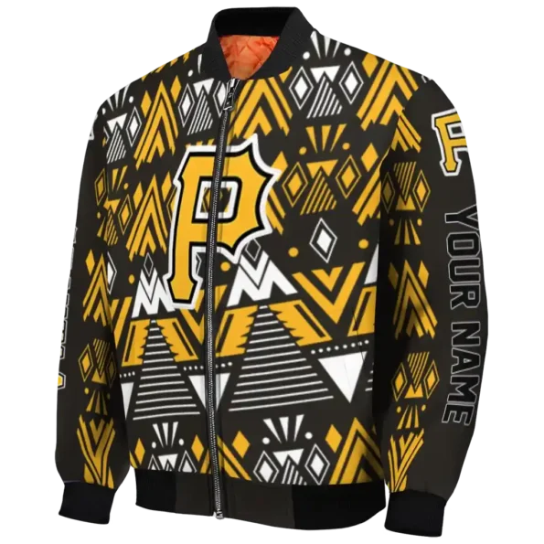 personalized pittsburgh pirates pyramid shapes black bomber jacket best selling
