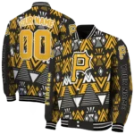 personalized pittsburgh pirates pyramid shapes black varsity jacket best selling