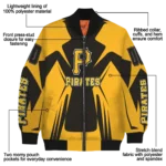 personalized pittsburgh pirates spider mark black yellow crocs bomber jacket best selling