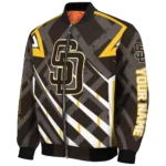 personalized san diego padres chevron angles brown bomber jacket best selling