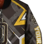 personalized san diego padres chevron angles brown bomber jacket best selling