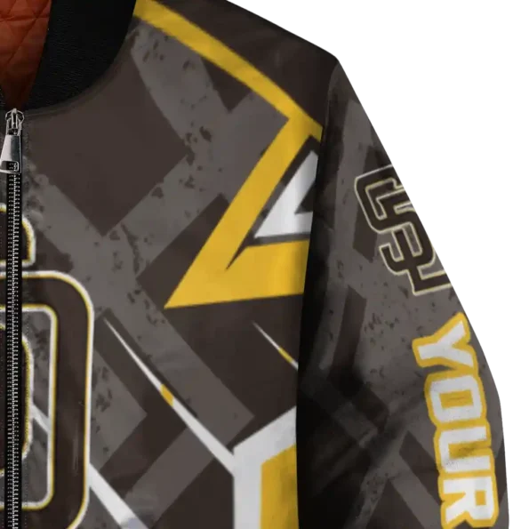 personalized san diego padres chevron angles brown bomber jacket premium grade