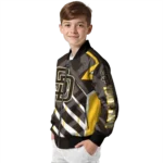 personalized san diego padres chevron angles brown bomber jacket best selling