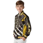 personalized san diego padres chevron angles brown varsity jacket best selling