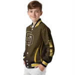 personalized san diego padres chevron arrow brown varsity jacket best selling