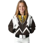 personalized san diego padres v stripes brown white bomber jacket best selling