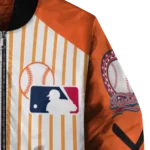 personalized san francisco giants eagle baseball orange white bomber jacket best selling