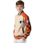 personalized san francisco giants eagle baseball orange white varsity jacket best selling